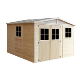 Abri de jardin en panneaux 17mm - 303x297cm - avec plancher - Timbela Ma boutique